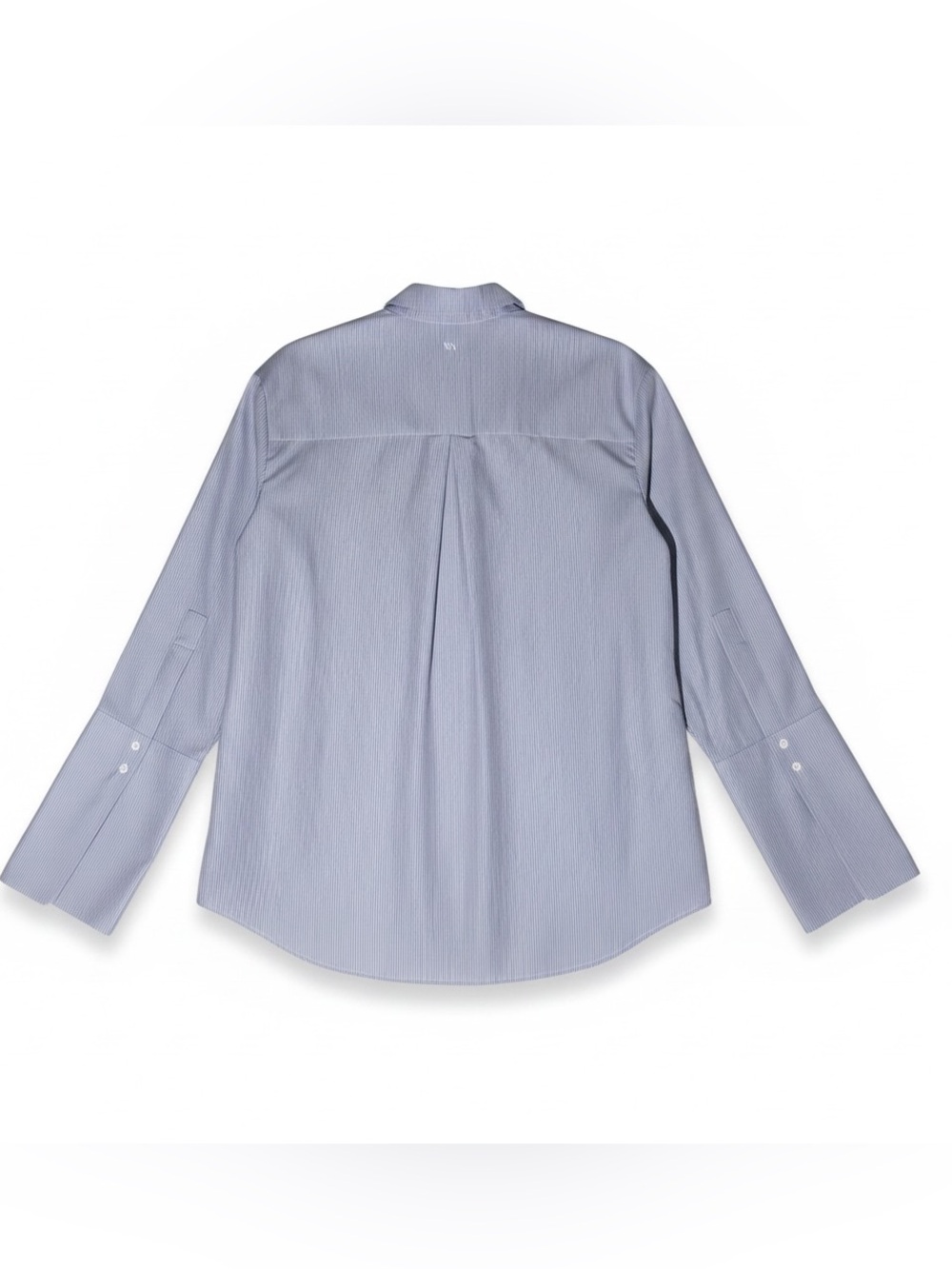 Misha Nonoo The Husband Long Sleeve Collared Cotton Button-Down Shirt Sz L Blue - Picture 2 of 13